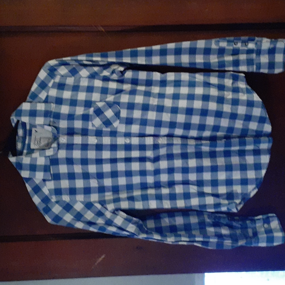 American eagle blue and white flannel